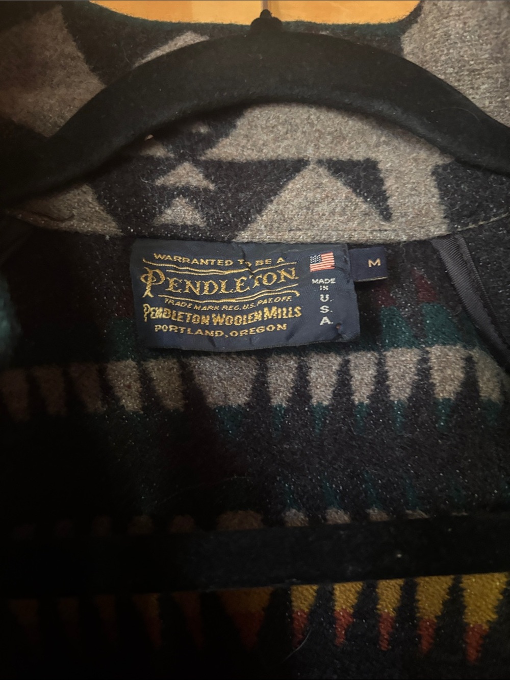 Pendleton Made in USA Wool Southwestern Blanket Coat – Medium - Picture 3 of 7